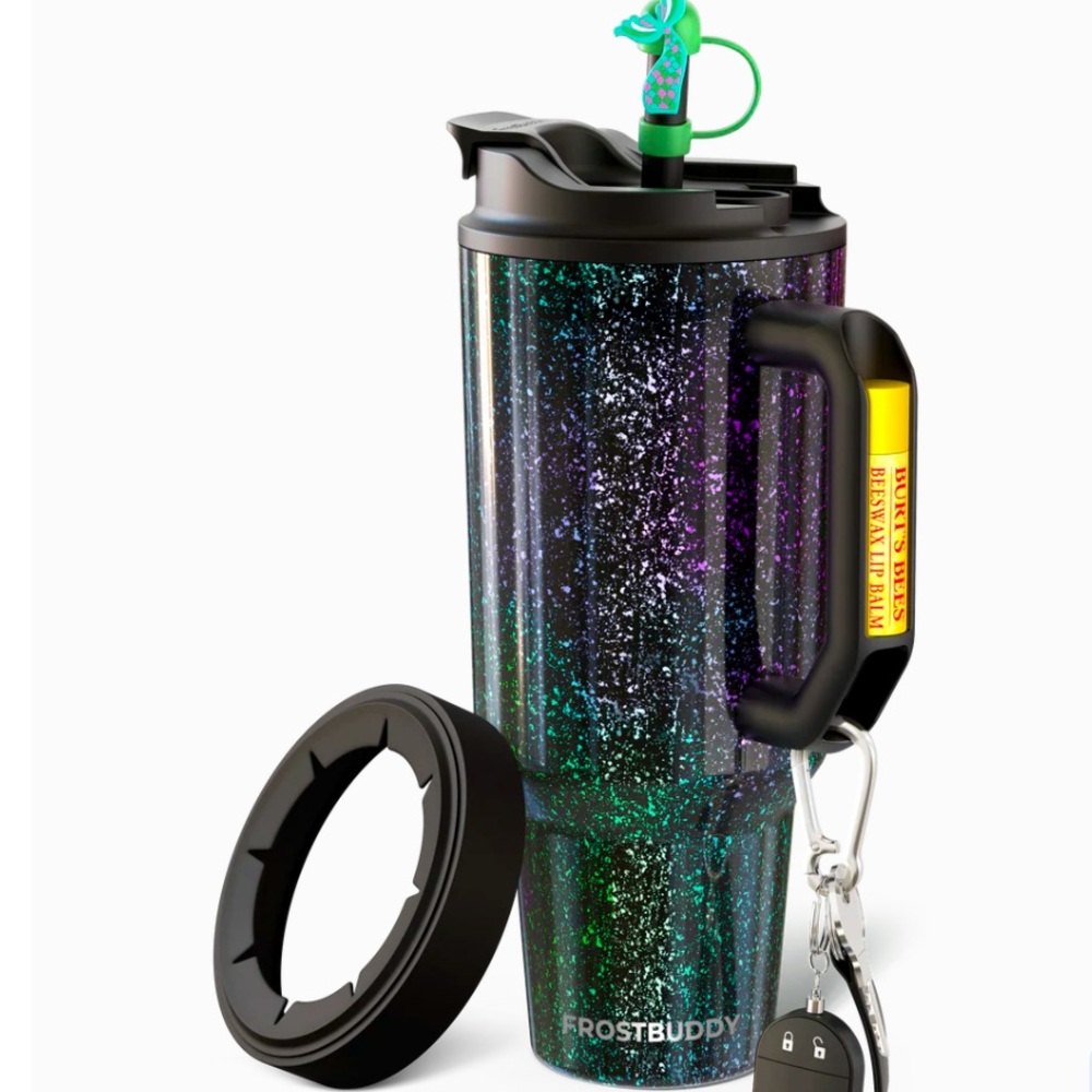 FrostBuddy HTF Mermaid ThiccBuddy 50oz Size! NIB Insulated Tumbler w/ StrawCover
